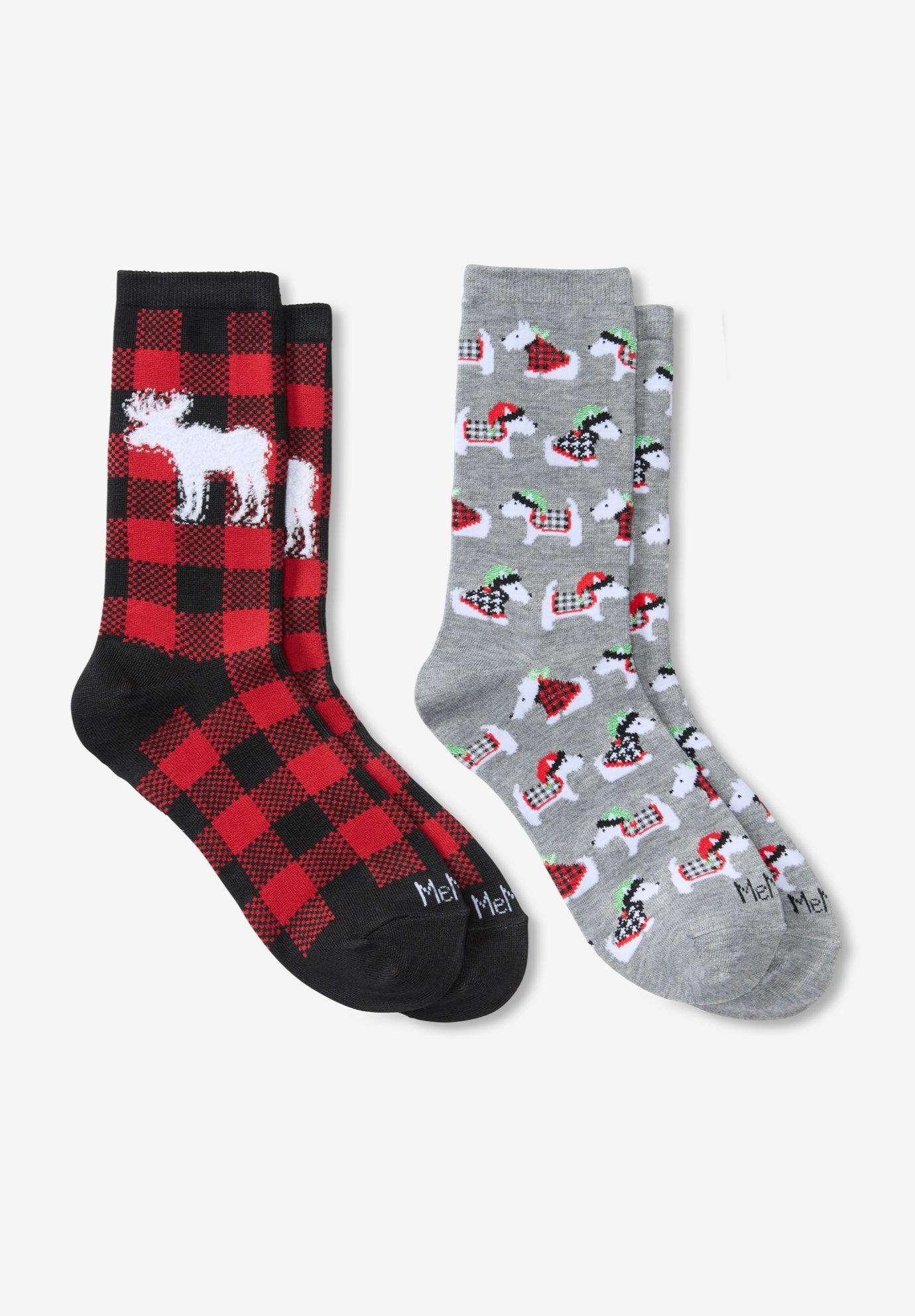 MeMoi&reg; 2-Pack Holiday Crew Socks image number 0