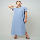 Linen Short Sleeve Maxi Dress image number null