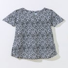 Split-Neck Short-Sleeve Swim Tee with Built-In Bra image number null