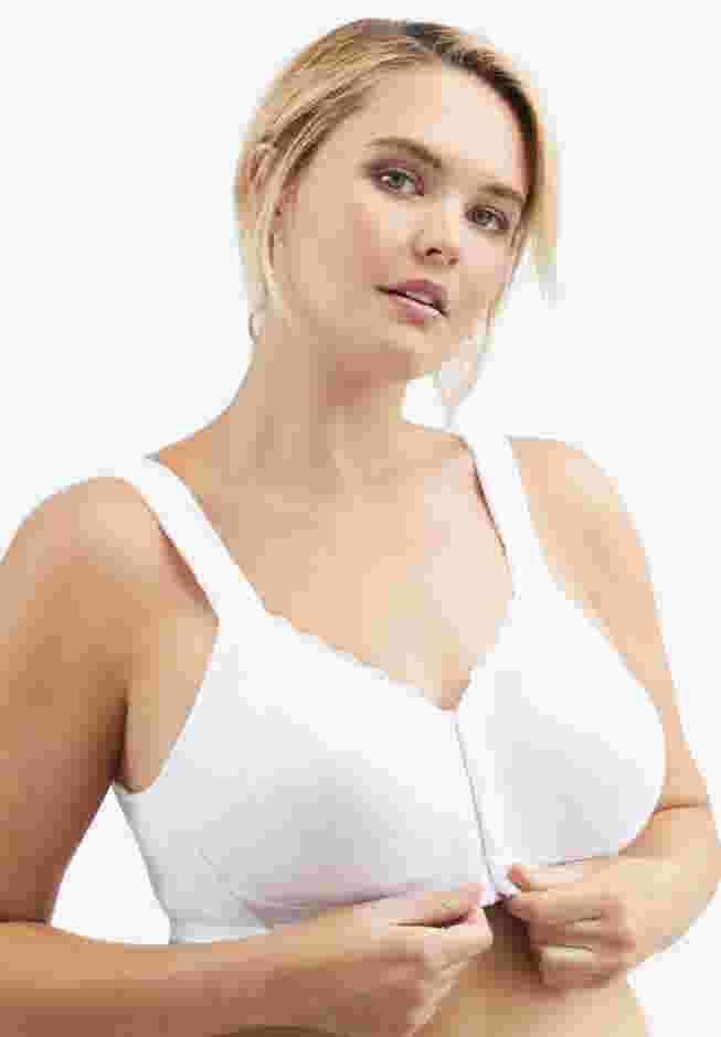 Front Close Wireless Posture Bra image number 7