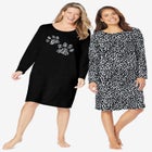 2-Pack Long-Sleeve Sleepshirt image number null