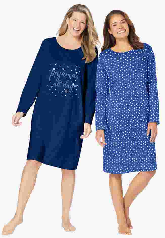 2-Pack Long-Sleeve Sleepshirt image number 0