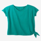 SIDE TIE KNIT TEE image number null