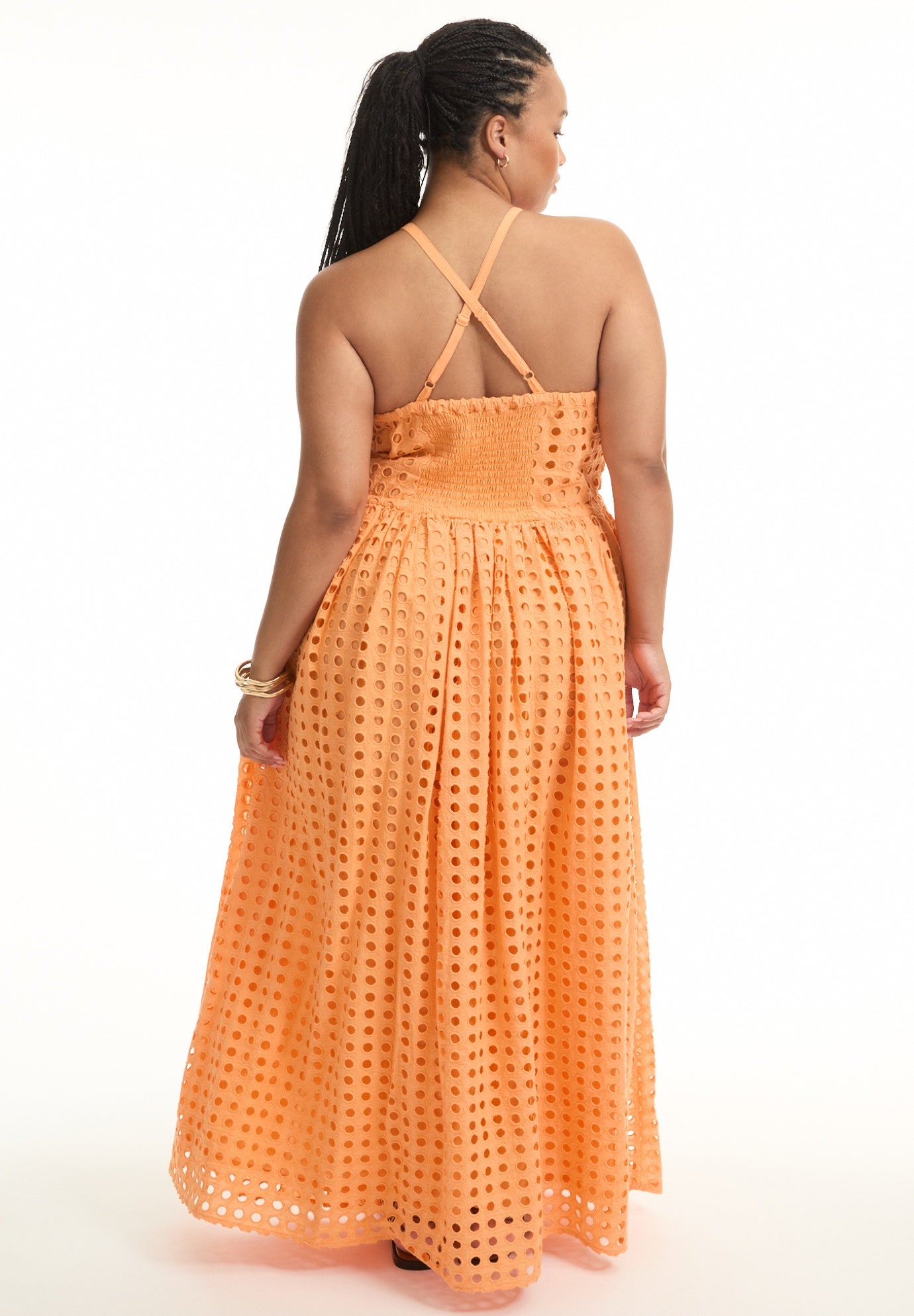 Halter Eyelet Maxi Dress image number 1