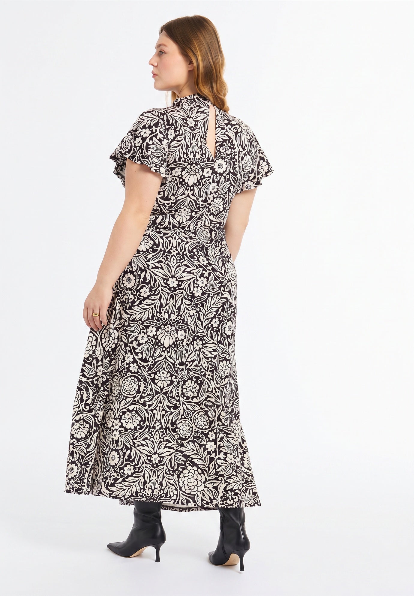 Gathered Front Midi Dress image number 2