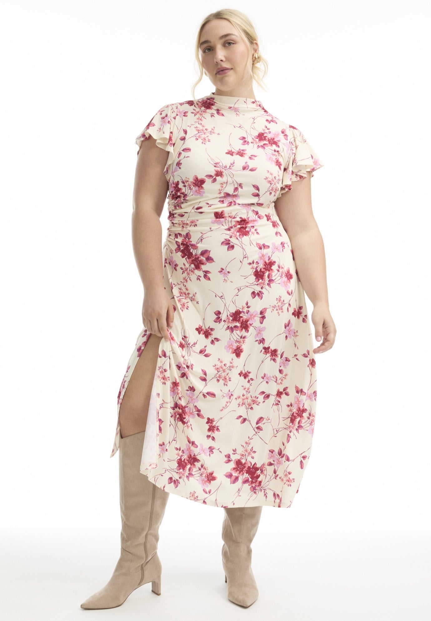 Gathered Front Midi Dress image number 0