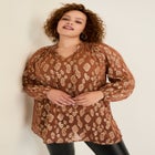 Metallic Print Blouse image number null