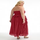 Ruffled Peplum Corseted Midi Dress image number null