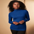 Ribbed Cotton Turtleneck Sweater image number null