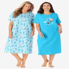 2-Pack Long Sleepshirts image number null