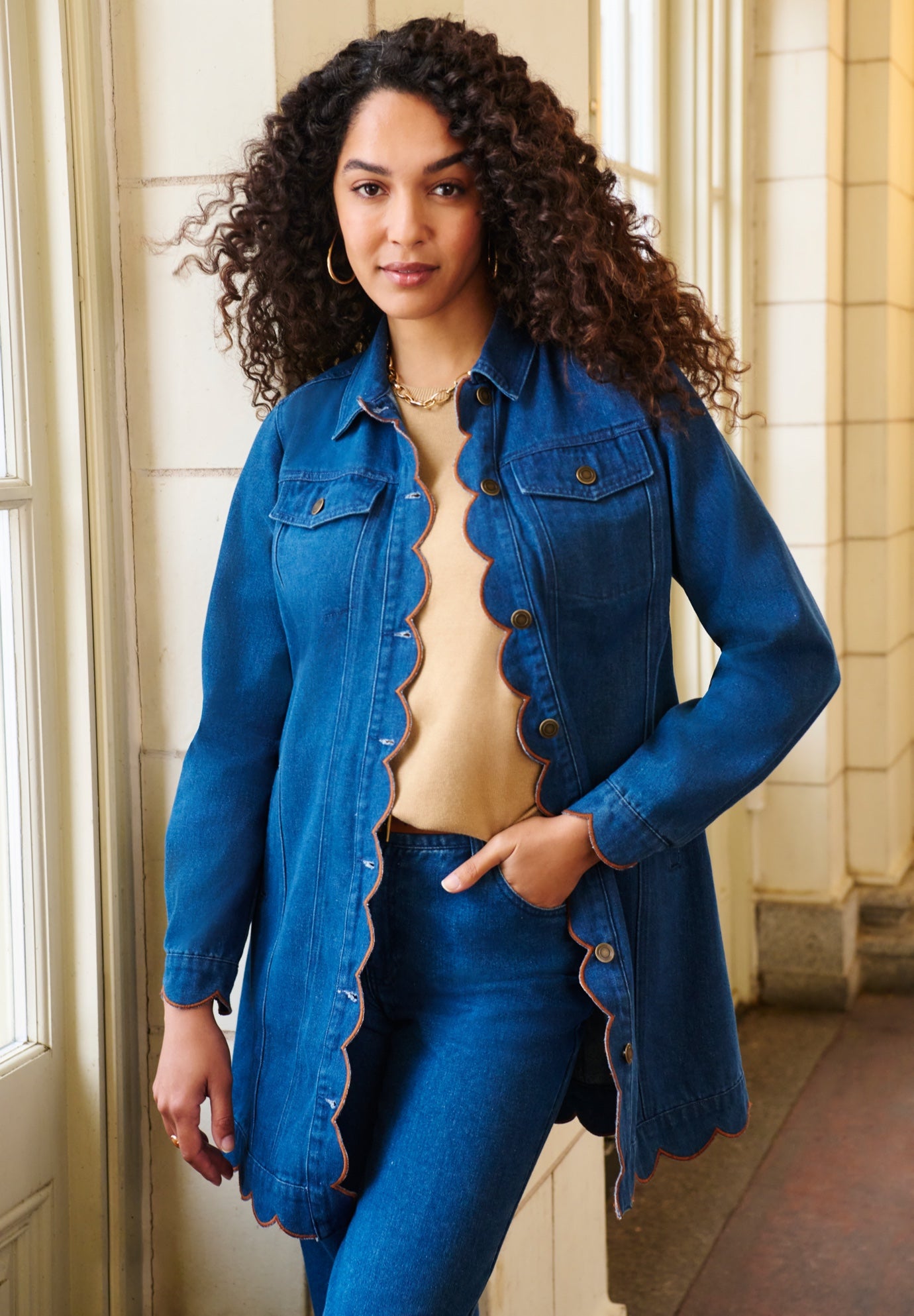 Long Denim Jacket image number 0