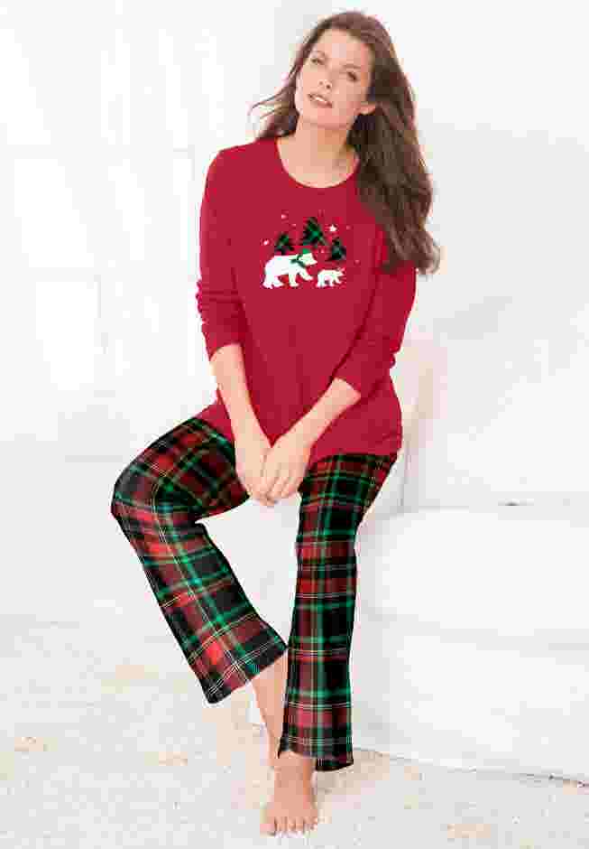 Long Sleeve Knit PJ Set image number 3