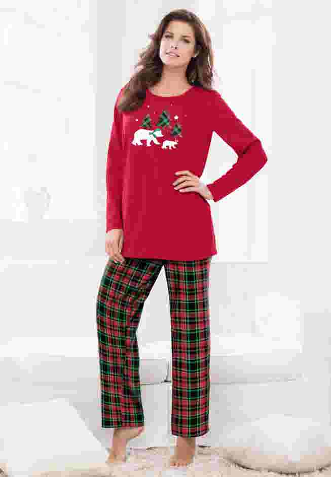Long Sleeve Knit PJ Set image number 0