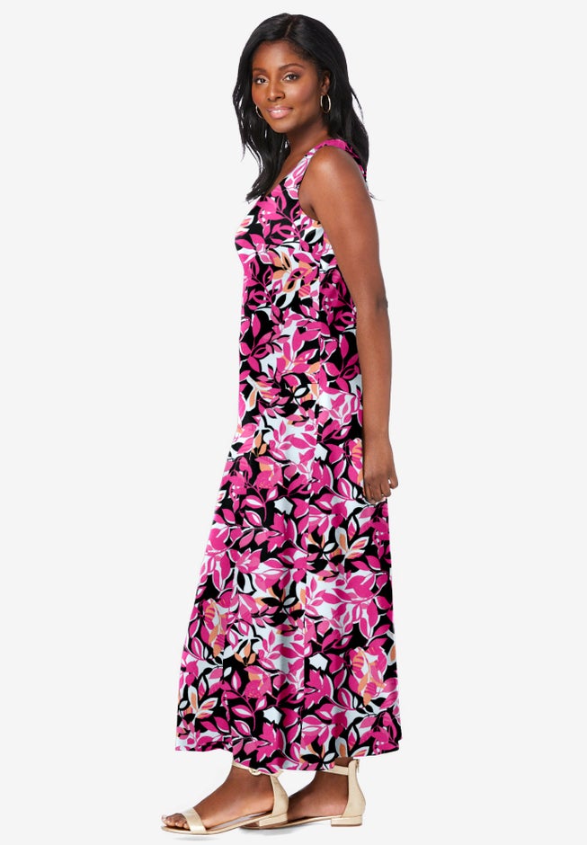 long cotton tank dress Women's Cotton Hemp Tank Dress
