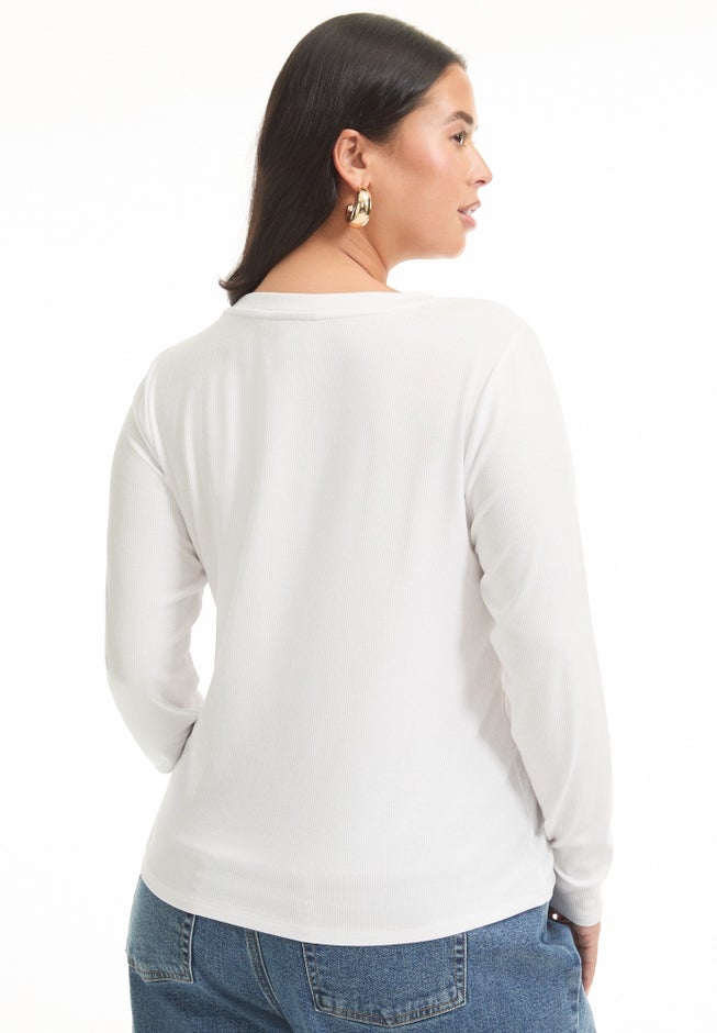 Ribbed Crewneck Top image number 1