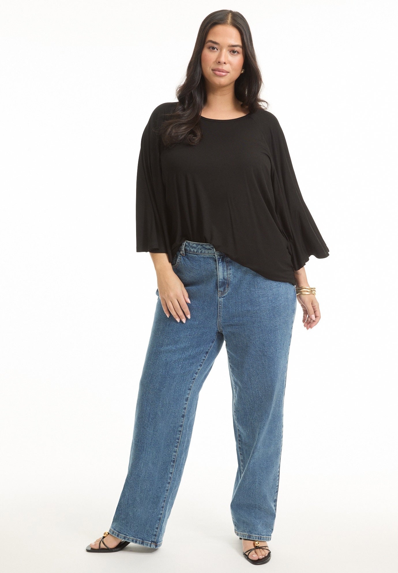 June Fit High-Rise Straight-Leg Stretch Jeans image number 0
