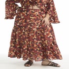 Tiered Printed Maxi Skirt image number null