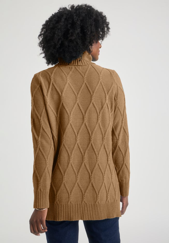Cable Turtleneck Sweater image number 1