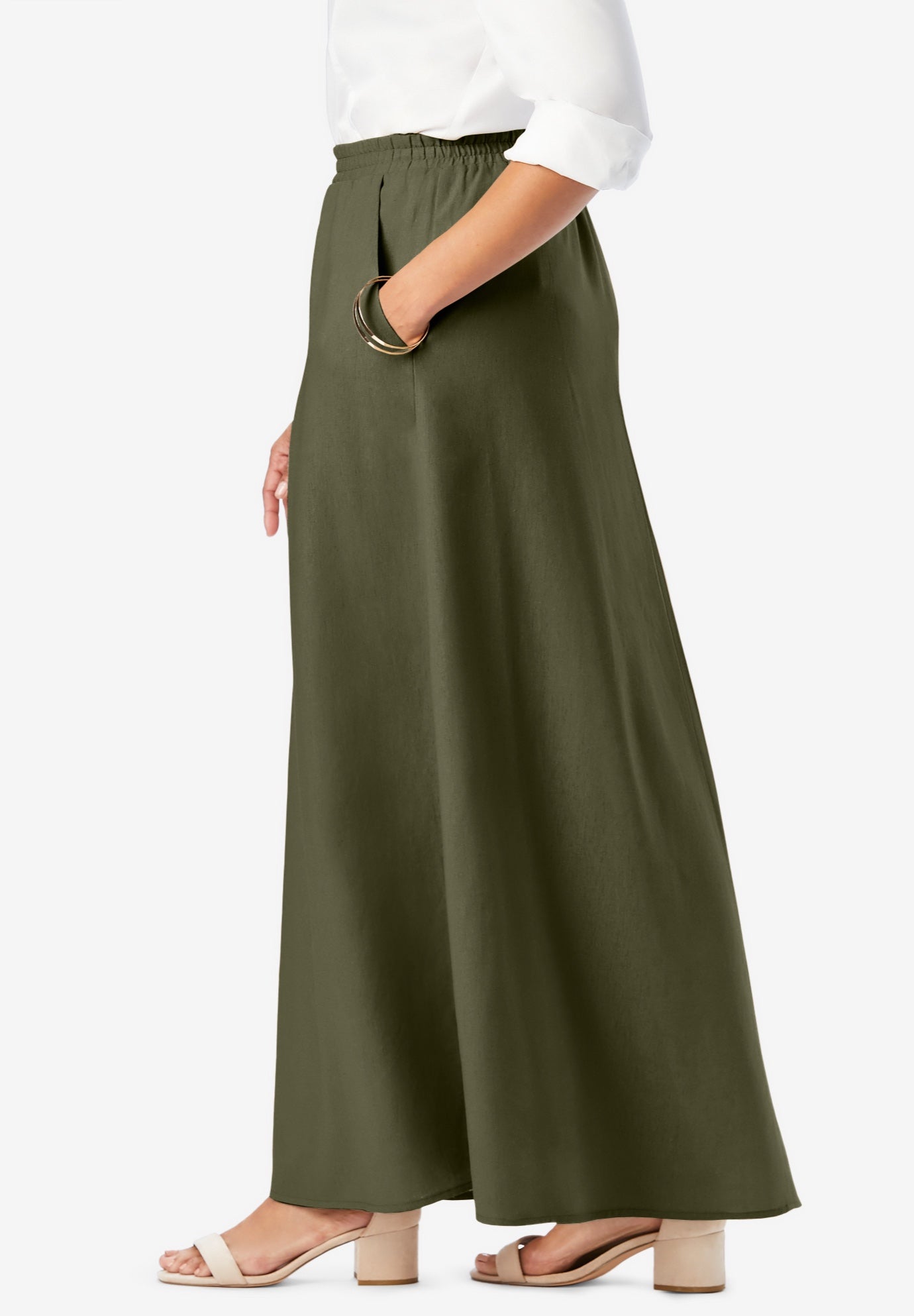 Linen Maxi Skirt image number 3