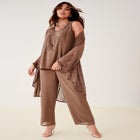 Plus Size Beaded Georgette Scoop Neck 3-Piece Pant Set image number 5