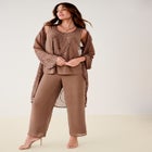 Plus Size Beaded Georgette Scoop Neck 3-Piece Pant Set image number 6