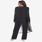 Plus Size Beaded Georgette Scoop Neck 3-Piece Pant Set image number 3