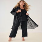 Plus Size Beaded Georgette Scoop Neck 3-Piece Pant Set image number 2