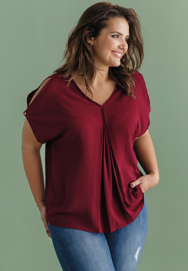 Slit Sleeve Blouse image number 2