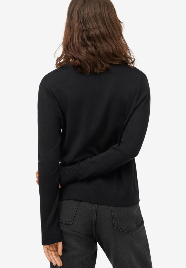 Lightweight Fine Knit Relaxed V-Neck Boxy Cardigan image number 2