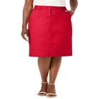 Stretch Cotton Chino Skirt image number null
