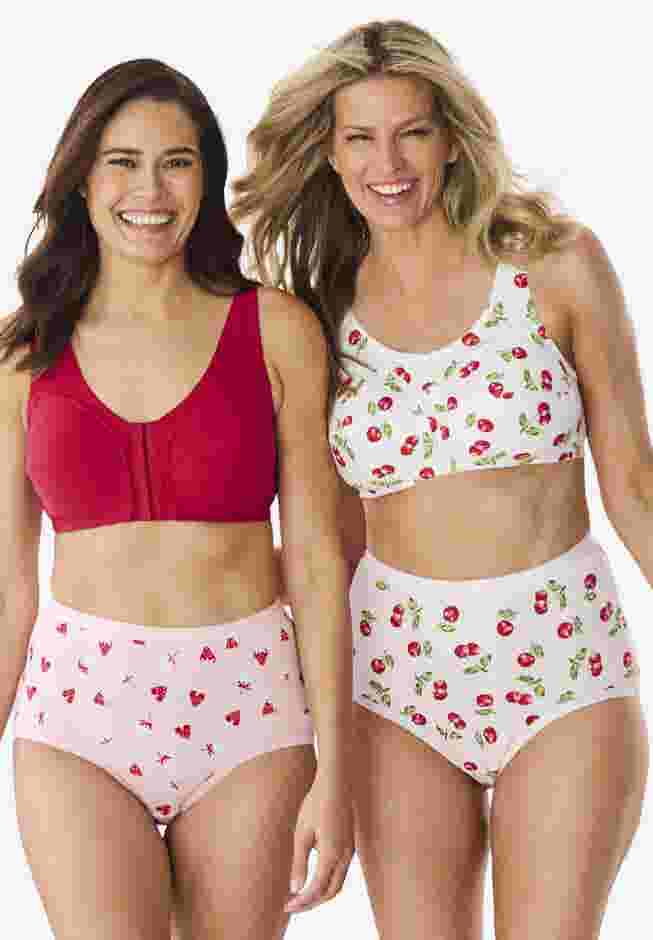 Cotton Back-Close Wireless Bra image number 9