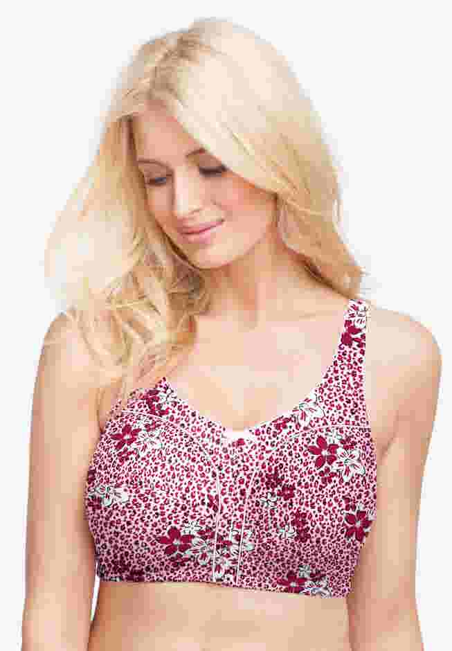 Cotton Back-Close Wireless Bra image number 5