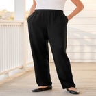 7-Day Straight-Leg Elastic-Waist Stretchy Knit Pant image number 0