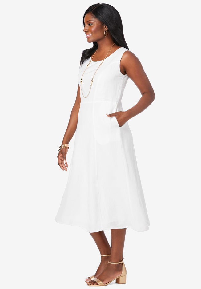 Linen Fit & Flare Dress image number 2