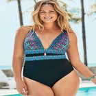Plunge One Piece Swimsuit image number null