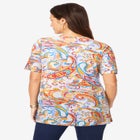 Stretch Knit Cutout Swing Tunic image number null