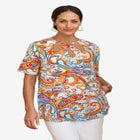 Stretch Knit Cutout Swing Tunic image number null