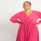 Knot Front Pleated Skirt Dress image number null