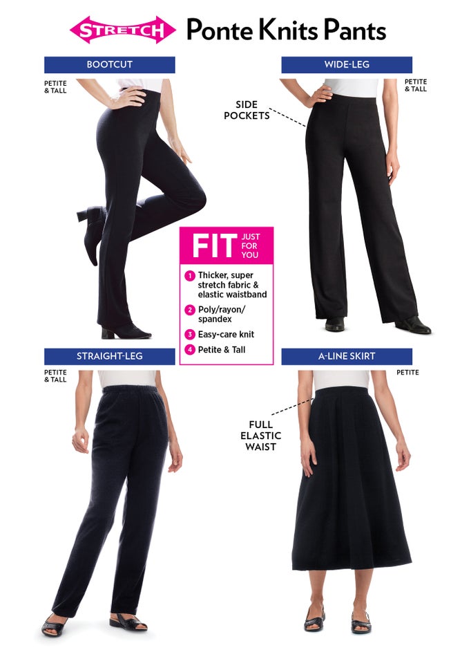 Ponte Knit A-Line Skirt image number 3