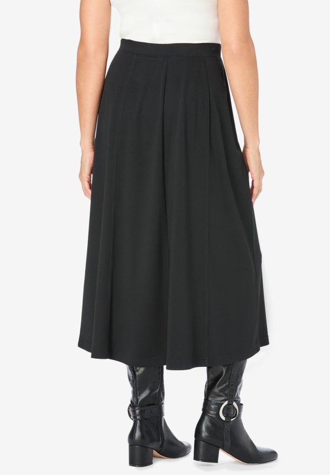 Ponte Knit A-Line Skirt image number 1