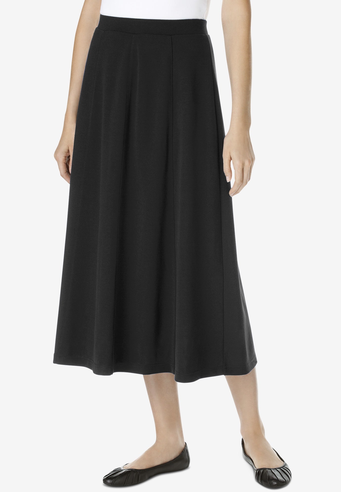 Ponte Knit A-Line Skirt image number 0