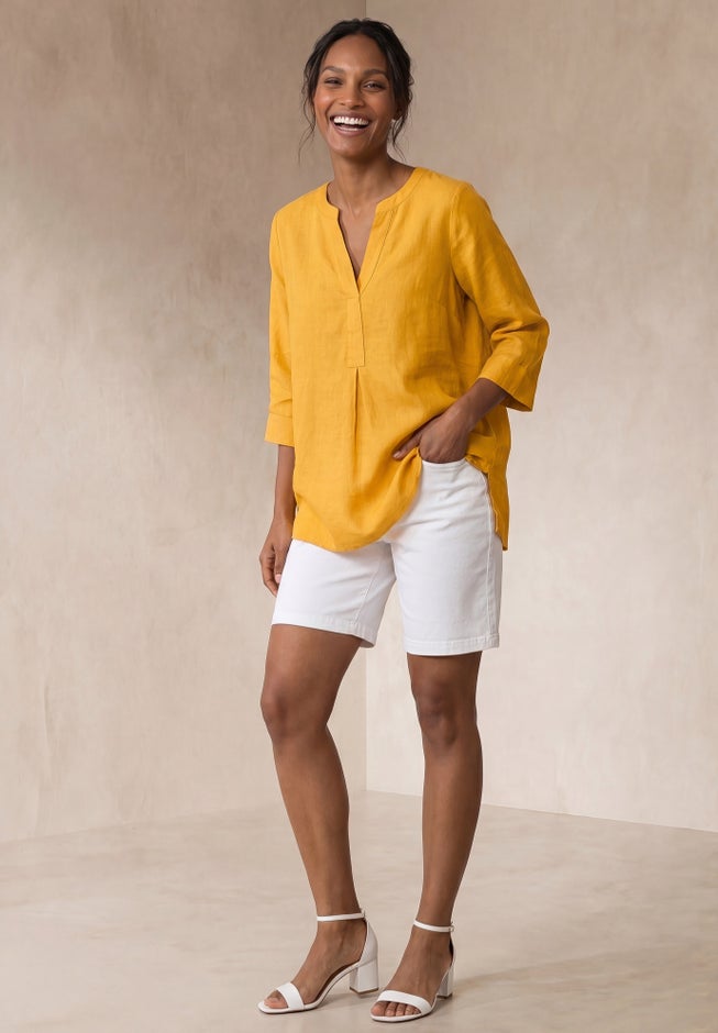 Hi-Low Linen Tunic image number 2