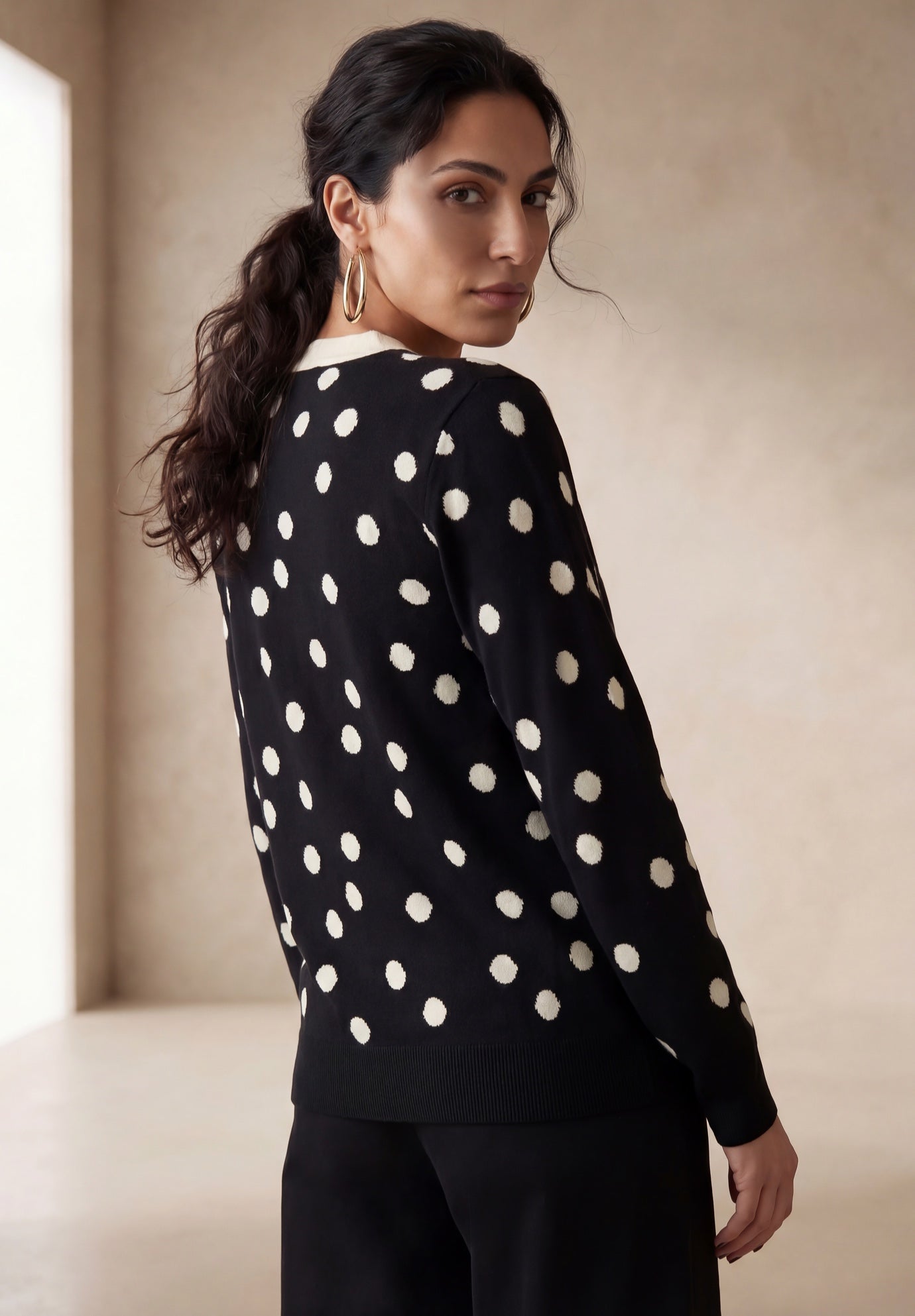 Tie-Neck Sweater image number 1