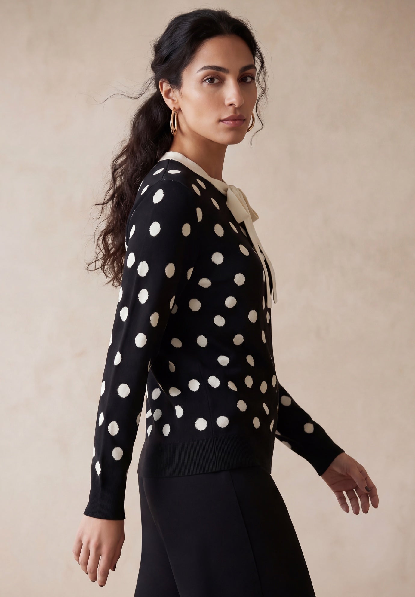 Tie-Neck Sweater image number 2