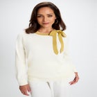 Tie-Neck Sweater image number null