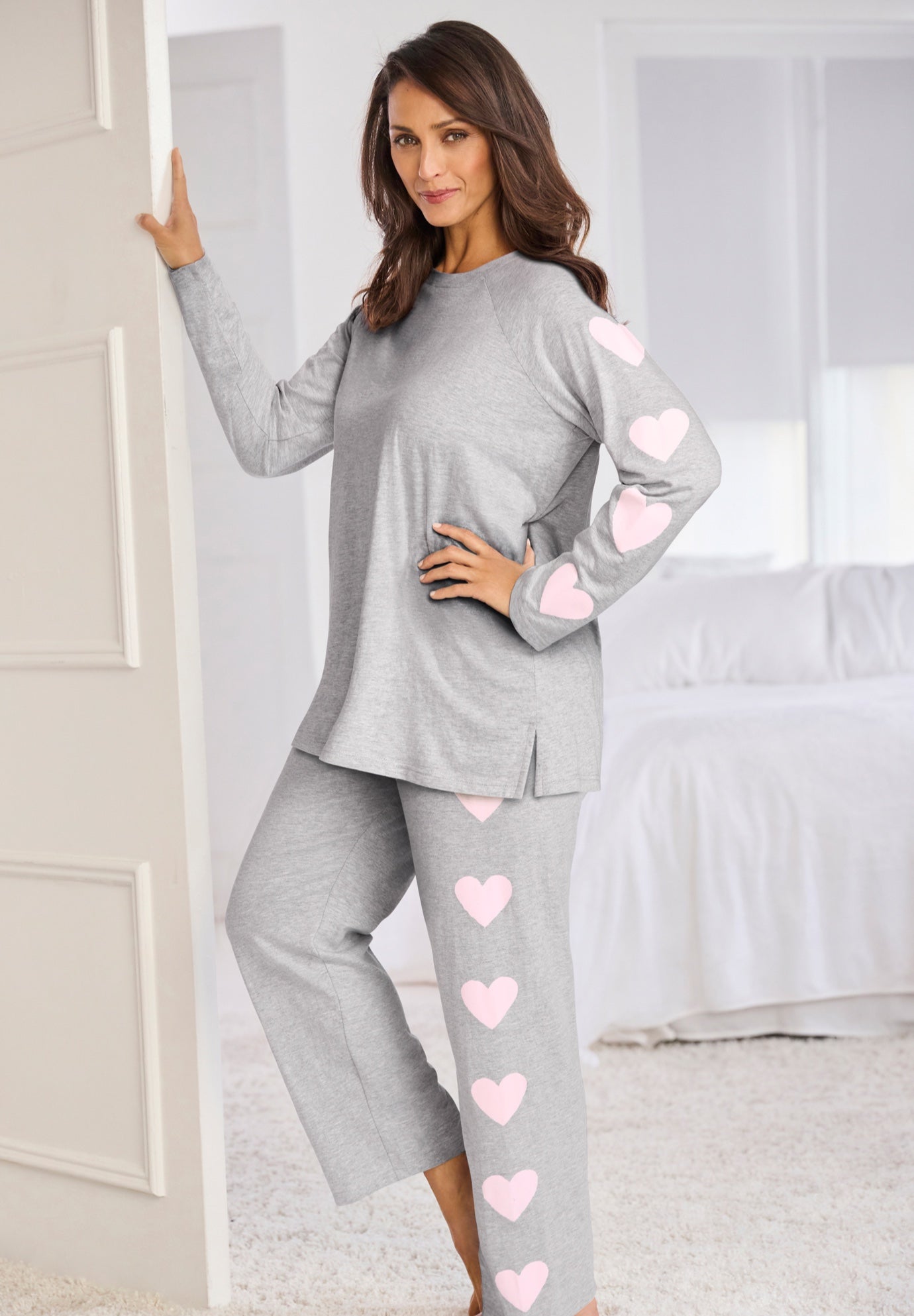 Dreams & Co&reg; Side Print Pajama Set image number 6