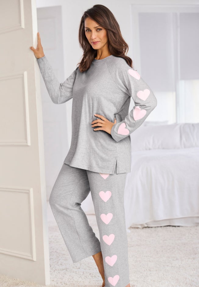 Dreams & Co&reg; Side Print Pajama Set image number 6