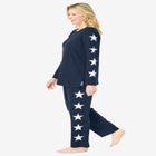 Dreams & Co&reg; Side Print Pajama Set image number null