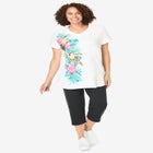 Two-Piece V-Neck Tunic & Capri Set image number null