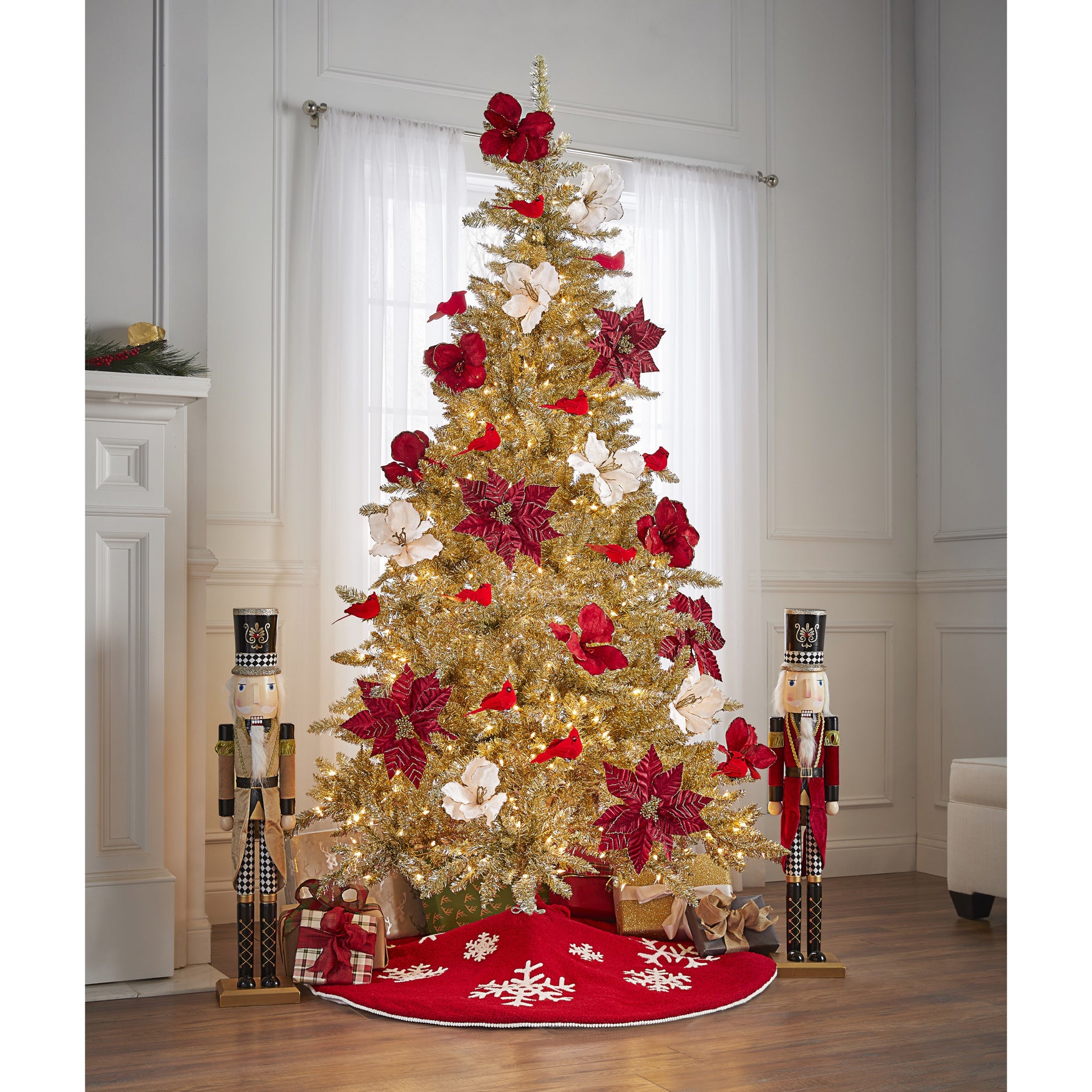 7&frac12;' Pre-Lit Champagne Tree image number 0